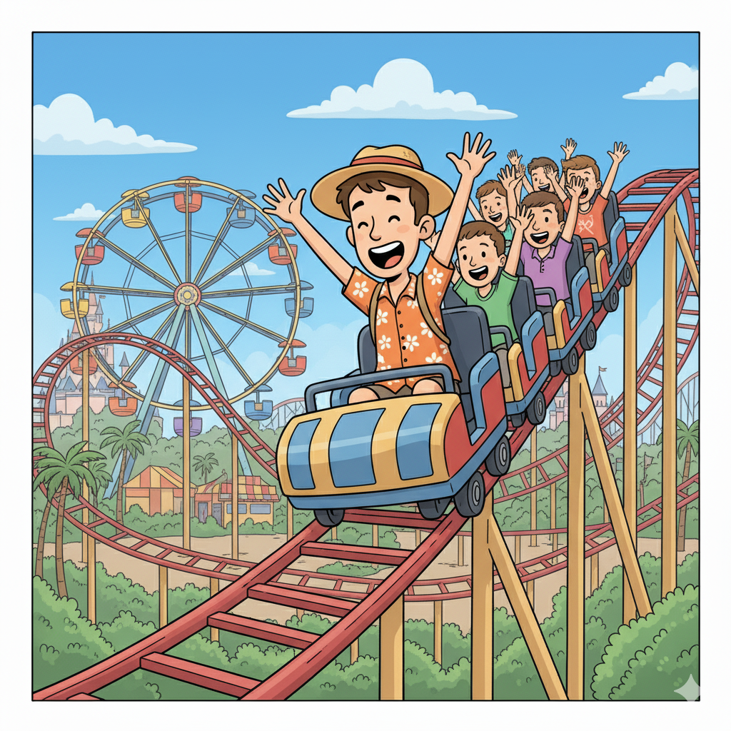 رجل مستمتع بوقته وبالفعاليات التي حجزها من المصادر الرسمية