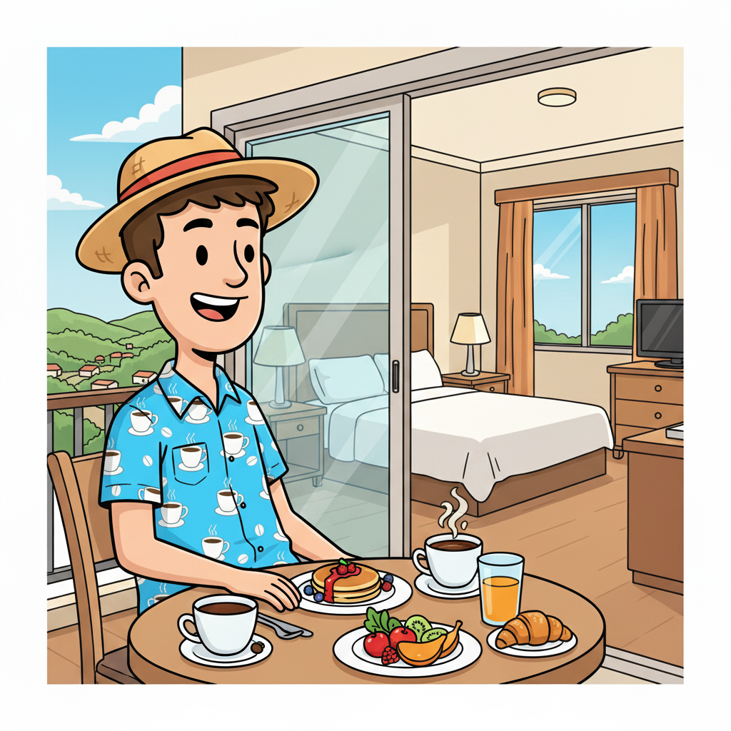 رجل مروق في الفندق الذي حجزه بسعر منافس لمن حوله